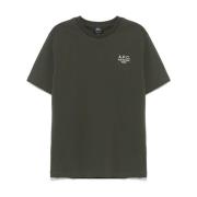 A.p.c. Ekologisk Bomull Unisex T-Shirt Stand Green, Dam