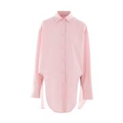 Loewe Rosa oversized bomullsskjorta med Anagram broderi Pink, Dam