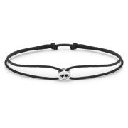 Le Gramme Svart Flätad Snörarmband 1g Black, Unisex