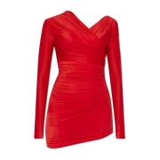 Balenciaga Draped Klänning Red, Dam