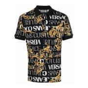 Versace Jeans Couture Polo Med Barocco-tryck Och Korta ärmar Multicolo...