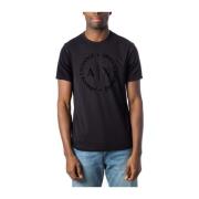 Armani Exchange Svart bomulls-t-shirt med rund hals Black, Herr