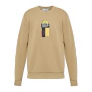 Iceberg Sweatshirt med logotyp Beige, Herr