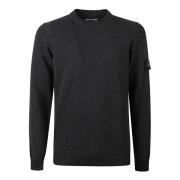 Stone Island Casual Stickad Pullover Sweater Gray, Herr