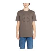 Armani Exchange Klassisk bomull T-shirt kollektion Brown, Herr