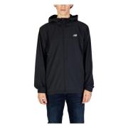 New Balance Svart Zip-Up Huva Jacka med Fickor Black, Herr