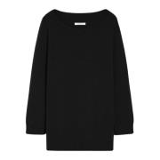 Max Mara Off-shoulder stickad tröja Black, Dam