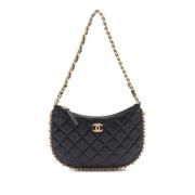 Chanel Vintage Pre-owned Laeder axelremsvskor Black, Dam