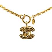 Chanel Vintage Pre-owned Metall halsband Yellow, Dam