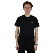 Stone Island Svart Bröstlogot-shirt Black, Herr