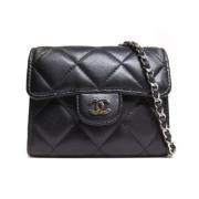 Chanel Vintage Pre-owned Silver crossbodyvskor Black, Dam