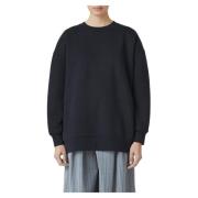 Closed Svart Oversize Crew Neck Tröja Black, Dam