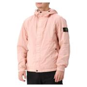 Stone Island Rosa Kort Parka Vindjacka Pink, Herr