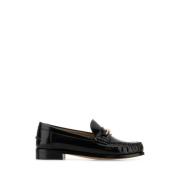 Salvatore Ferragamo Svarta läderloafers för män Black, Dam