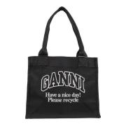 Ganni Denim Toteväska Black, Dam