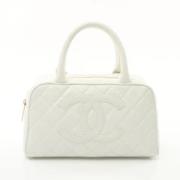 Chanel Vintage Pre-owned Laeder handvskor White, Dam