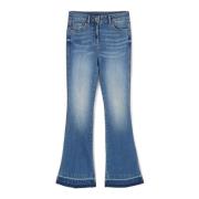 Motivi Flare Jeans med fransad nederkant Blue, Dam