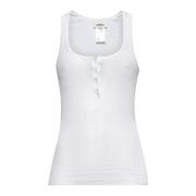 Isabel Marant Vit Racerback Linne Bomull White, Dam