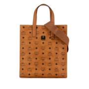 MCM Pre-owned Pre-owned Tyg totevskor Brown, Dam