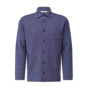 Maurizio Baldassari Ull Overshirt Klassisk Stil Värme Blue, Herr