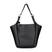 Tod's Trapezoid Shopper Väska Black, Dam