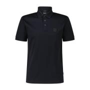 Hugo Boss Slät Bomull Polo Shirt Parlay Black, Herr