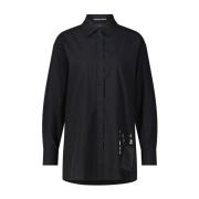 Marc Cain Casual skjorta med subtilt tryck Black, Dam