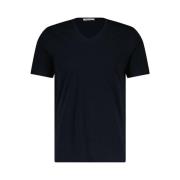 Stefan Brandt Klassisk V-ringad T-shirt Blue, Herr