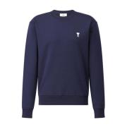 Ami Paris Klassisk Crew Neck-tröja Blue, Herr