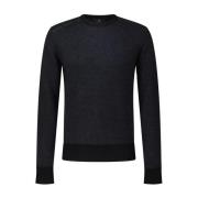 Belstaff Ull Crewneck Pullover Black, Herr