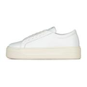 Copenhagen Shoes Handgjorda läderplattformsneakers White, Dam