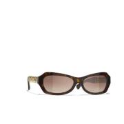 Chanel Polariserade bruna gradient solglasögon Brown, Unisex