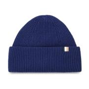 Hugo Boss Randig Signatur Beanie Blue, Dam