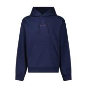 Marni Logo Oversized Hoodie Blue, Herr