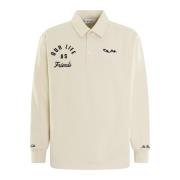 Olaf Hussein Varsity Polo Sweatshirt Beige, Herr