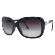 Chanel Vintage Pre-owned Plast solglasgon Black, Dam