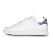 Officine Creative Handgjorda lädersneakers med mockadetalj White, Herr