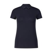 Marc Cain T-shirt med krage och slim fit Blue, Dam