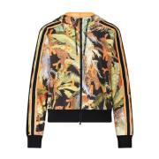 Marc Cain Jungle Print Dragkedja Hoodie Multicolor, Dam