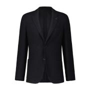 Lardini Silke Strukturerad Blazer Blue, Herr