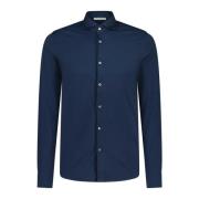 Stefan Brandt Slim-Fit Skjorta med Haiskrage Blue, Herr