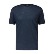 Hugo Boss Linne Rund Hals T-shirt Blue, Herr