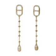 Twinset Gyllene kristall droppearrings Yellow, Dam