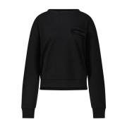 Hugo Boss Sportig Sweatshirt med Ribbade Manschetter Black, Dam