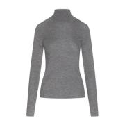 Windsor Silke Turtleneck Tröja Gray, Dam