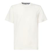 Burberry Vit Bomull T-shirt med Equestrian Knight Logo White, Herr