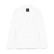 Pinko Vit Jacka ytterkläder Ss25 White, Dam