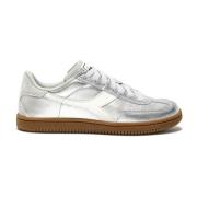 Diadora Metallic Trainer Sneaker Silver Bekväm Klassisk Gray, Dam