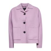 Max Mara Weekend Rosa Weekendjackor Asymmetrisk Design Pink, Dam