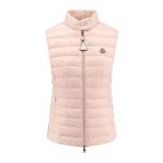 Moncler Nylon Ärmlös Jacka med Dunfyllning Pink, Dam